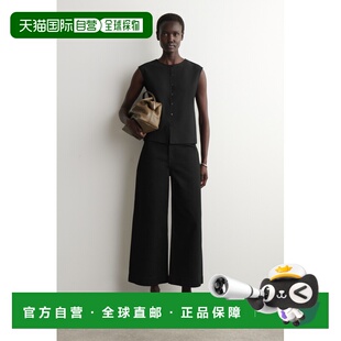 欧洲直邮自营COS 女士黑色牛仔阔腿直筒裤牛仔裤七分裤裤子