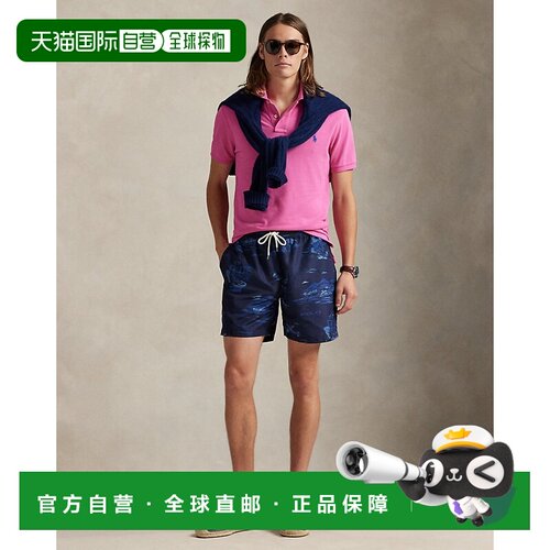 自营欧洲直邮Ralph Lauren拉夫劳伦 男士聚酯纤维Polo Bear印花泳
