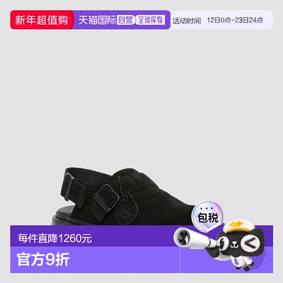 自营欧洲直邮DrMartens马丁大夫 Jorge男女通用黑色皮革穆勒鞋