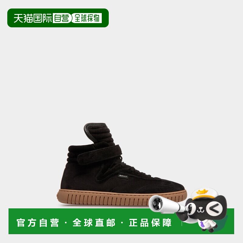 自营欧洲直邮Bally巴利 Player女士黑色/琥珀色皮革运动鞋