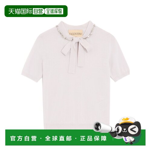 1h可退 香港直邮VALENTINO 女士针织衫 BKC74NA9VKY8 CO 白色 翻