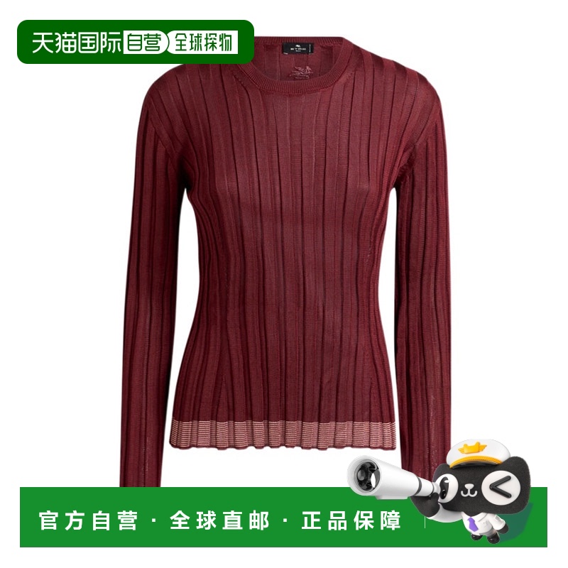 1h可退 香港直邮Etro 艾特罗 女士 酒红色粘胶纤维毛衣 WRKE0316A