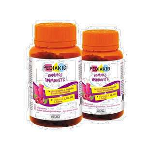 欧洲直邮Pediakid佩迪克宝宝抵抗力软糖60粒x2瓶蜂王浆免疫力
