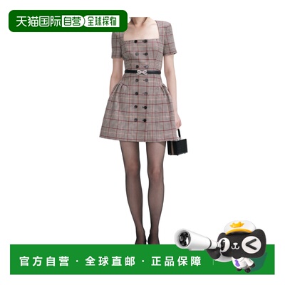 1h可退 香港直邮Self-Portrait 短袖迷你连衣裙 AW25082SABR