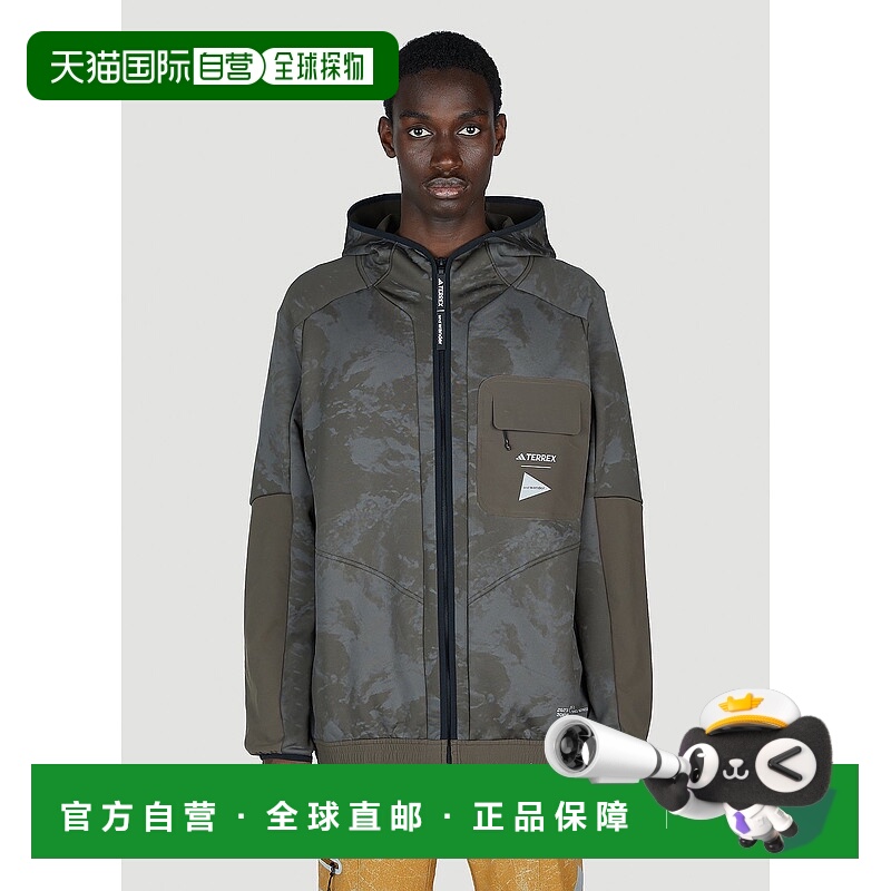 香港直邮adidas Terrex x And Wander 男士 图案印花连帽夹克 HR7