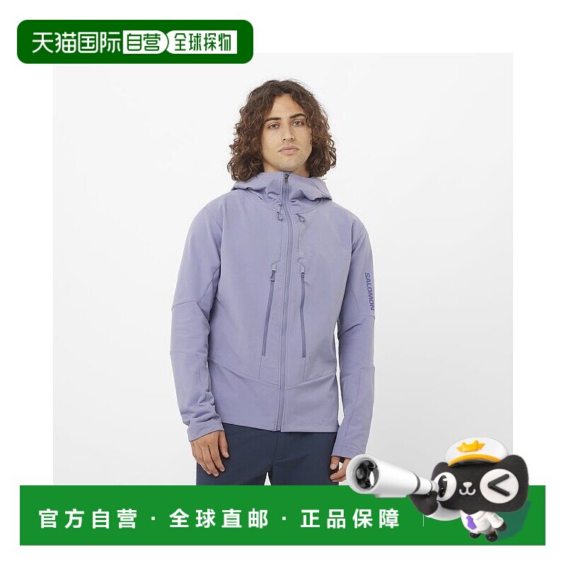 自营欧洲直邮Salomon萨洛蒙 OUTPEAK SOFTSHELL系列男士蓝色聚酰