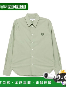 香港直邮MAISON KITSUNE 男士 狐狸頭貼片休閒襯衫 MM00403WC5042