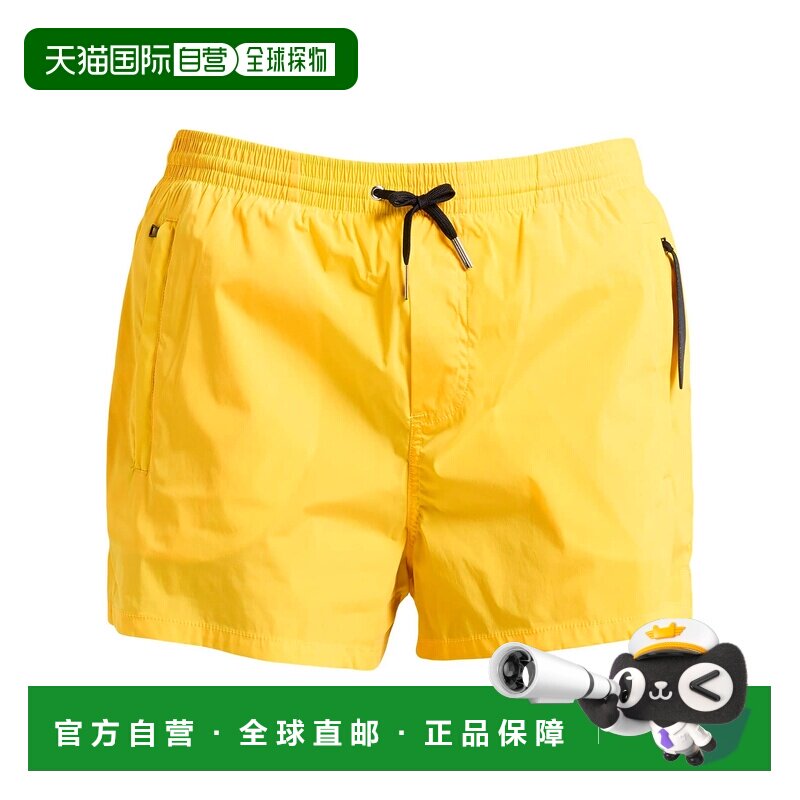 香港直邮Dsquared2 二次方 男士 泳裤 yellow黄色 舒适时尚