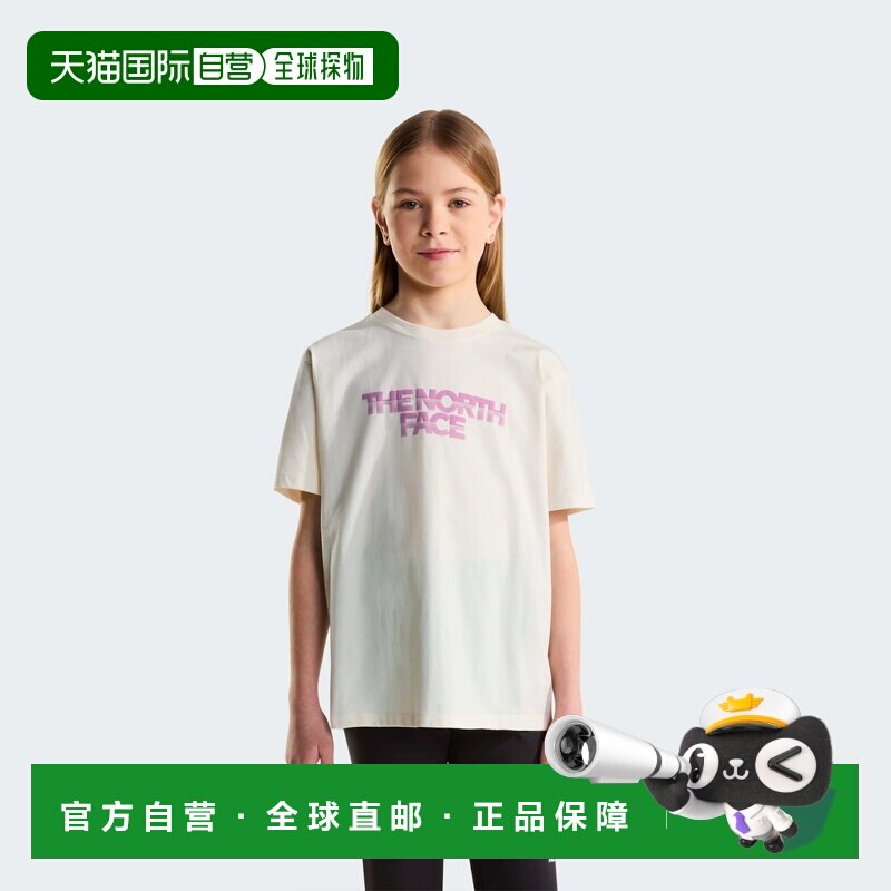 欧洲直邮The North Face北面 Chalbi女孩白色棉质图案T恤图片