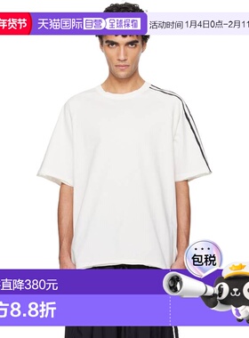 香港直邮Y-3 男士 灰白色 Raw Edge 3 Stripes T 恤 KS9748
