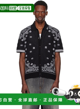 香港直邮AMIRI 男士 黑色 Bandana Polo 衫 AMKNPO1029