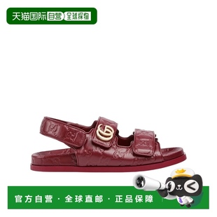 香港直邮Gucci 816625AAEGP古驰 双G平底凉鞋