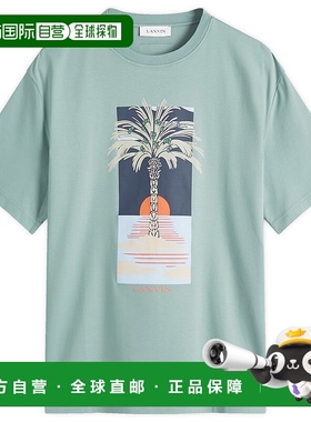 1h可退 香港直邮Lanvin 朗雯 男士 图案短袖T恤 RMTS0115J173P25