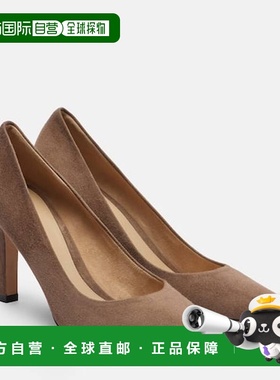 香港直邮The Row 女士 Carla 80 绒面革浅口鞋 grey灰色 舒适时尚