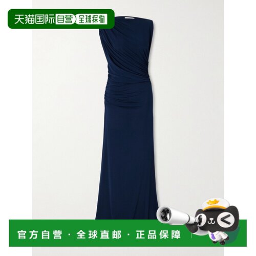 ALEX PERRY 女士 褶皱垂褶针织礼服 D1701SS26MARINE长裙连衣裙