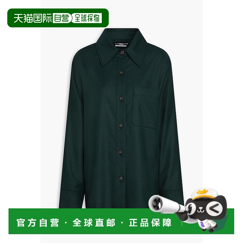 1h可退 香港直邮VINCE 女士 斜纹布衬衫 VO43512914 green绿色 舒