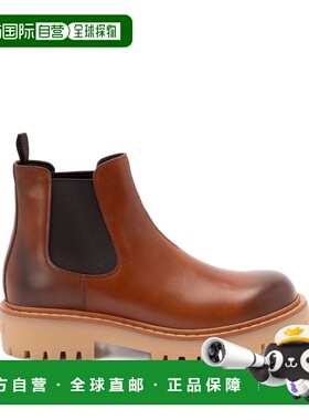 1h可退 香港直邮Prada 普拉达 男士 棕色皮质脚踝靴 2TE211070F00