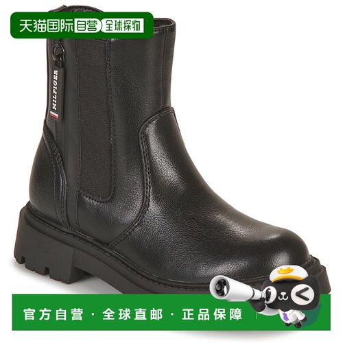 欧洲直邮Tommy Hilfiger 女孩鞋 靴子 黑色 冬天 T3A5-33025-1355