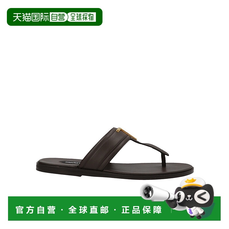 香港直邮Tom Ford 徽标拖鞋 J1382LCL076X1B051Brown