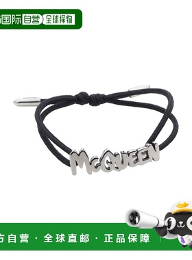 1h可退 香港直邮mcqueen 亚历山大 麦昆 女士 手链 black黑色 舒