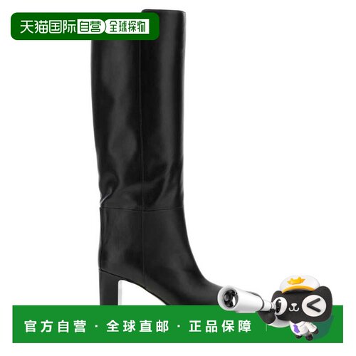 1h可退 香港直邮Jimmy Choo 周仰杰 女士 Caly 黑色皮质靴子 CALY