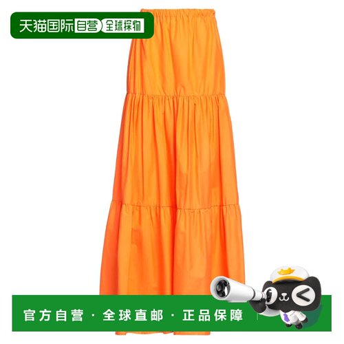 香港直邮Pinko 品高 女士 长款半身裙 orange橙色 舒适时尚