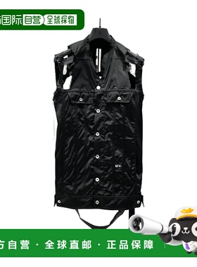 1h可退 香港直邮Rick Owens Drkshdw 黑色徽标马甲式休闲夹克 DS2