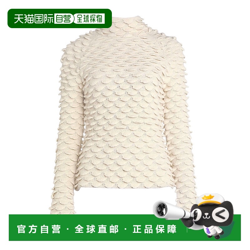 1h可退 香港直邮Bottega Veneta 葆蝶家 女士 高领上衣 beige米色