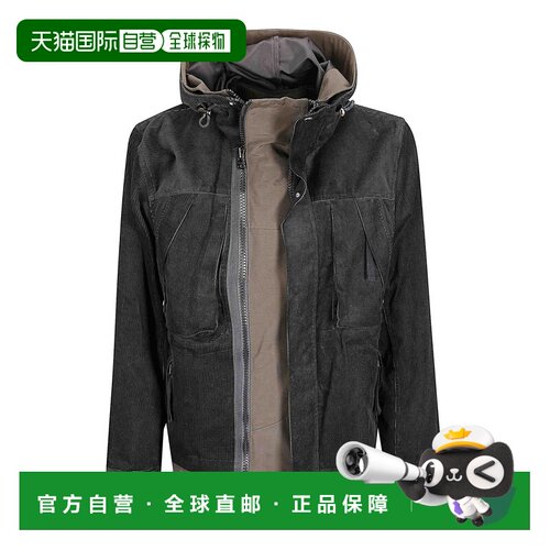 1h可退 香港直邮SACAI 男士夹克 2503815M001 AW2025 黑色 Cordur