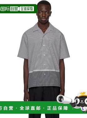 1h可退 香港直邮Dunhill 登喜路 男士 黑色 & 白色格纹衬衫 DU23R