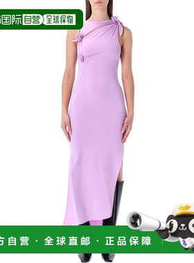 1h可退 香港直邮Coperni 女士 不对称花朵礼服 COPR44F5021PRP