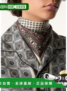 自营欧洲直邮Loro Piana 女士米色拼色真丝围巾