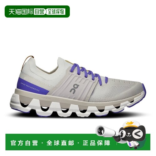 自营欧洲直邮On/昂跑 Cloudswift系列女士白色/蓝莓紫聚酯纤维log