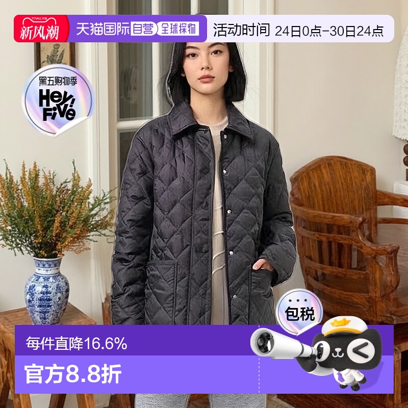 欧洲直邮自营BURBERRY博柏利舒适日常单排扣翻领棉服外套男女款