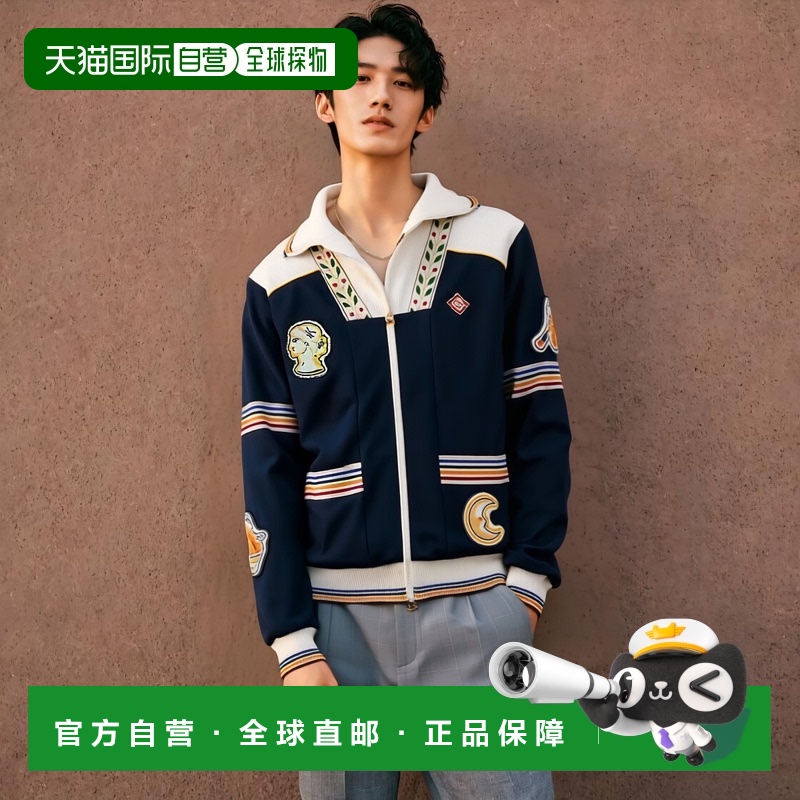 CASABLANCA 男士针织毛衣 MF24JTP28401NAVY拉链