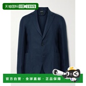 香港直邮zegna 斜纹布西装 杰尼亚 Oasi 1h可退 修身 男士 Lino 外