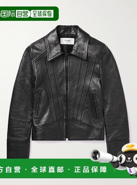 香港直邮Celine 思琳 男士 修身拼接皮革夹克 2EG27269L皮衣男装