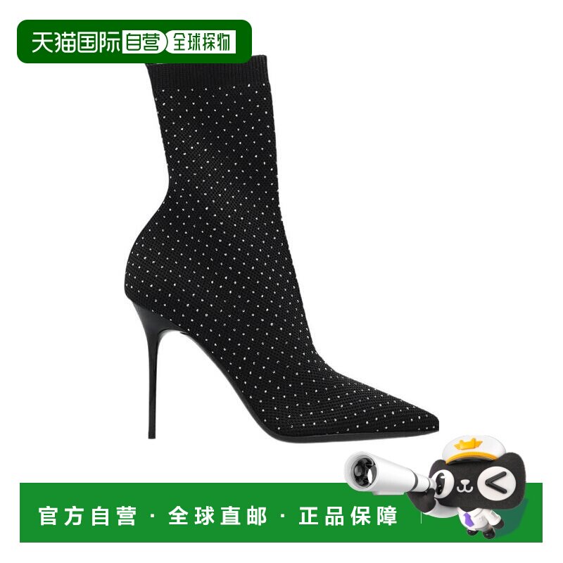 香港直邮Balmain 高跟袜式尖头短靴女靴YN1TA680TKYD