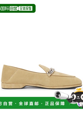 香港直邮Miu Miu 圆头乐福鞋 5D866D 103 F0379平底麂皮缪缪单鞋