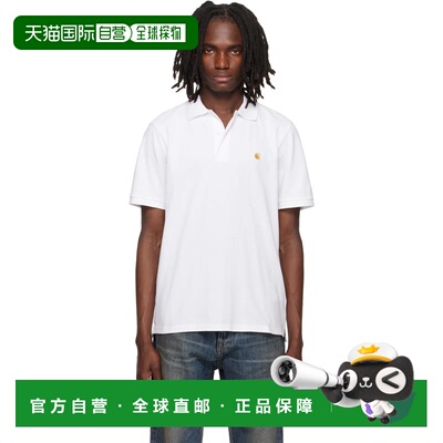 香港直邮CARHARTT WIP 男士 白色 Chase Pique Polo 衫 I023807Wh
