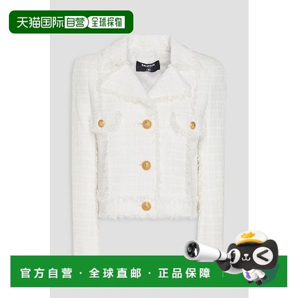 1h可退 香港直邮Balmain 巴尔曼 女士 徽标休闲外套 AF2SK415XF44