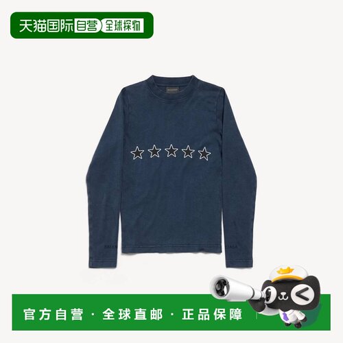 自营欧洲直邮Balenciaga巴黎世家 Top Rating女士棉质修身长袖上
