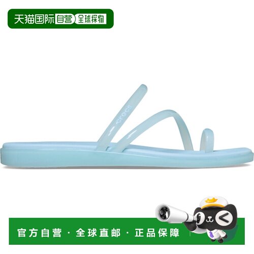 自营欧洲直邮Crocs卡骆驰 Miami女士冰蓝色果冻TPU趾环凉鞋