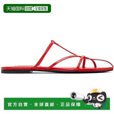 香港直邮Jil Sander 吉尔 桑达 女士 红色尖头凉鞋 J15WP0181P651
