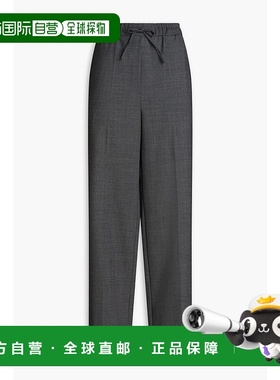 1h可退 香港直邮Sandro 女士 羊毛混纺斜纹布阔腿裤 SFPPA01265AN