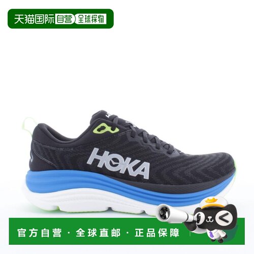 自营欧洲直邮HOKA GAVIOTA 5 男士黑色/蓝色网布户外鞋新款