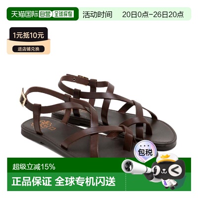 欧洲直邮PORRONET西班牙手工真皮夹趾凉鞋ABRIL摩卡色女轻奢