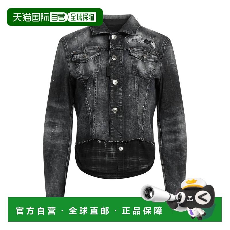 1h可退 香港直邮Dsquared2 二次方 女士 牛仔布衬衫 black黑色 舒,女装/女士精品,衬衫,淘宝优惠券,粉丝福利购,淘宝优惠卷