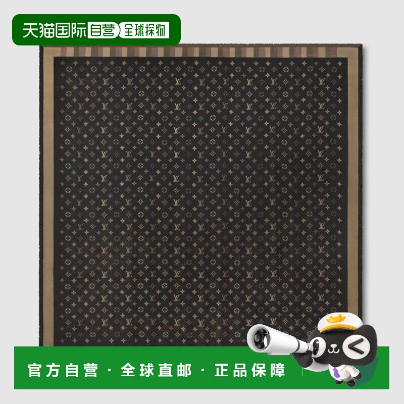 自营1h可退 欧洲直邮LV/路易威登 女士棕色真丝/粘胶纤维围巾高级