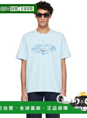 1h可退 香港直邮Casablanca 男士 蓝色 Drip Logo T 恤 MSP26JTS0